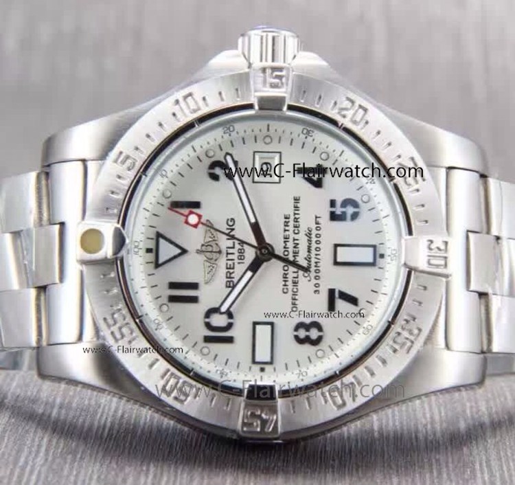 Breitling Stainless Steel White Avenger ii Seawolf Fake Watch Breitling Stainless Steel White Avenger ii Seawolf Fake Watch